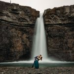 Crescent Falls Rocky Mountain Engagement photographer